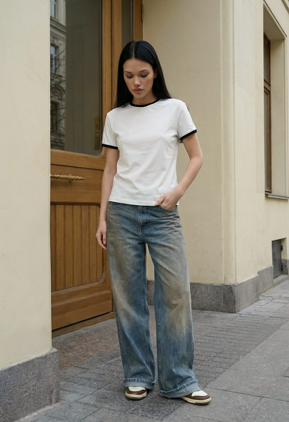 Koszulka Staff oe white & black