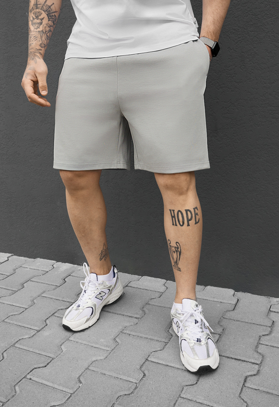Spodenki Staff cor light gray