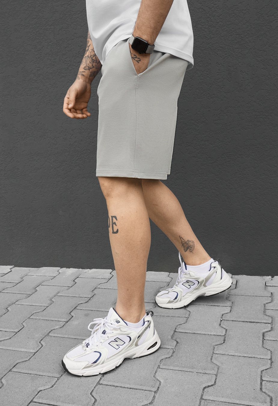 Spodenki Staff cor light gray