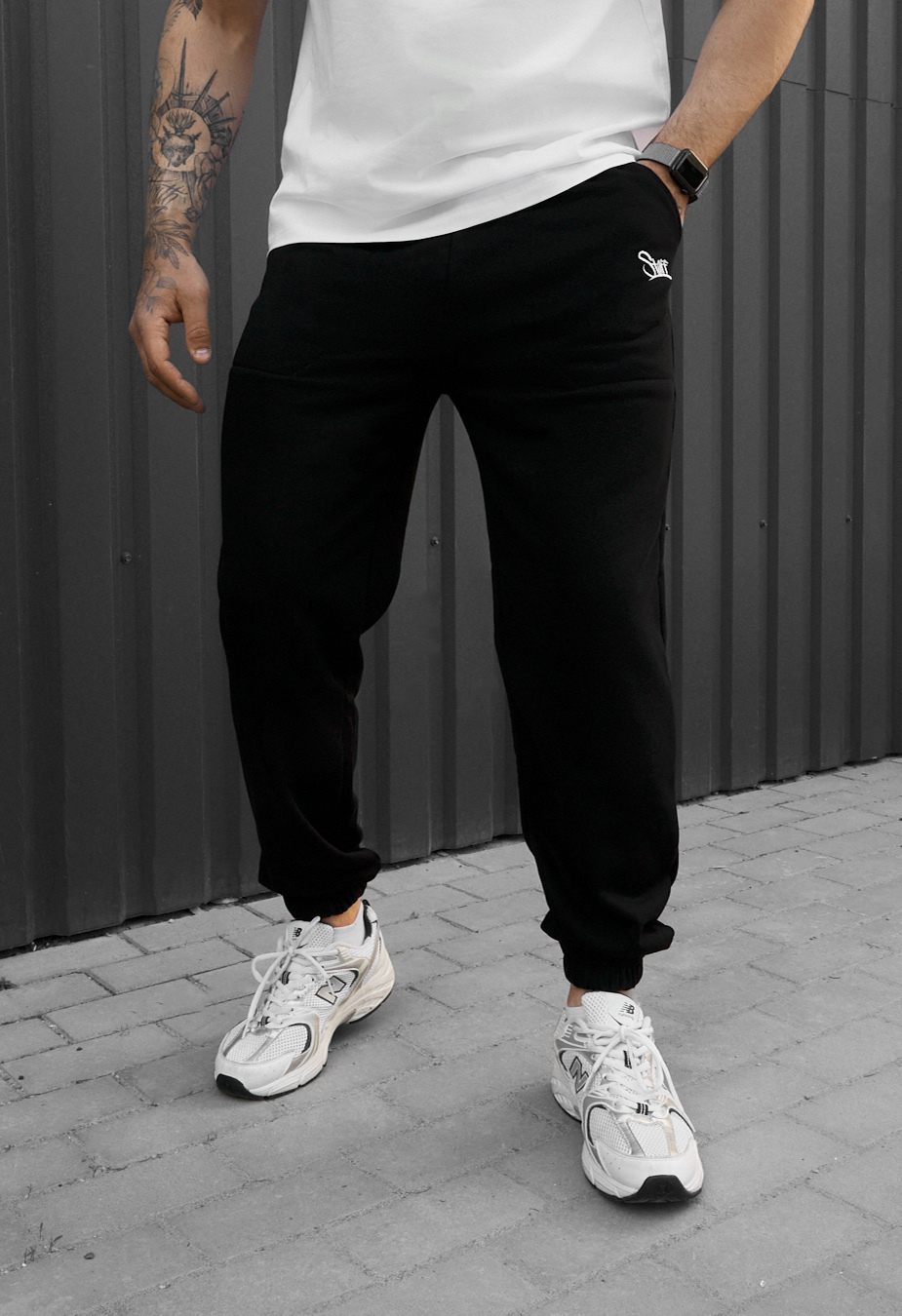 Spodnie Staff logo black