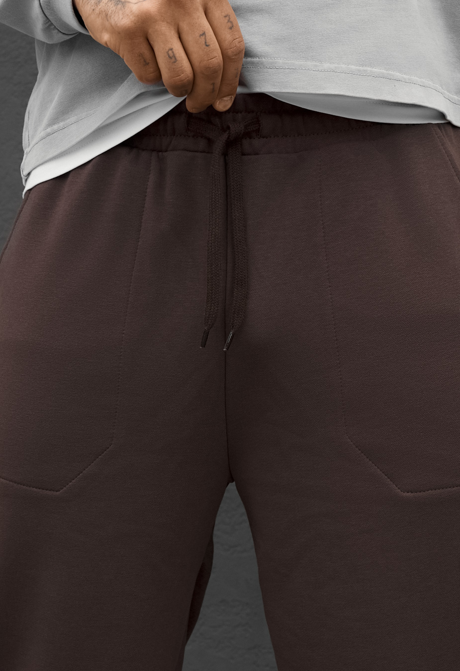 Spodnie Staff logo brown