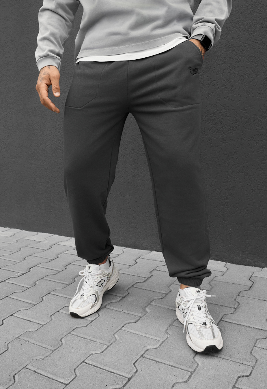 Spodnie Staff al logo dark gray