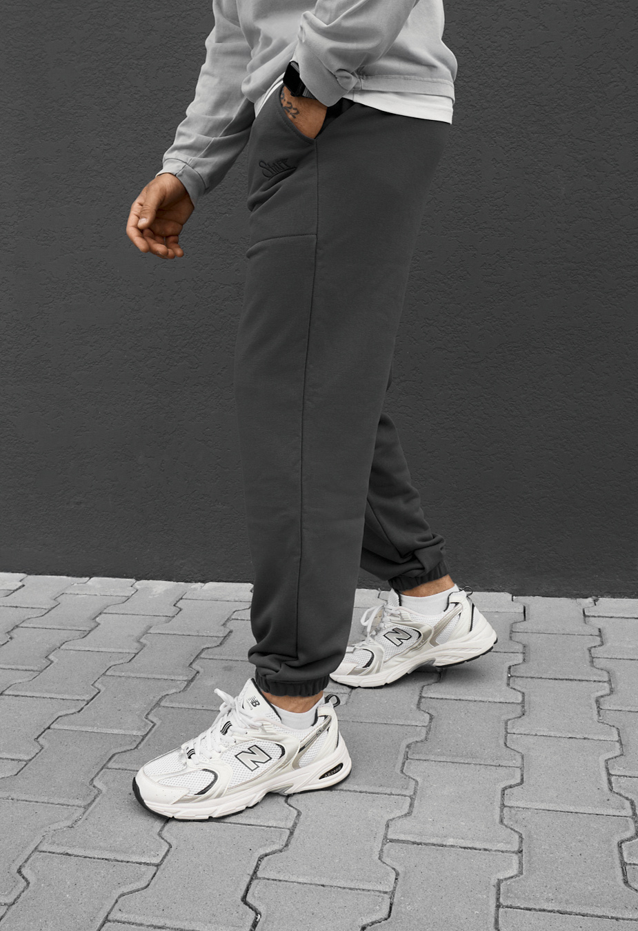 Spodnie Staff al logo dark gray