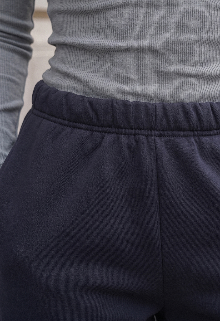 Spodnie dresowe Staff ki dark gray logo fleece