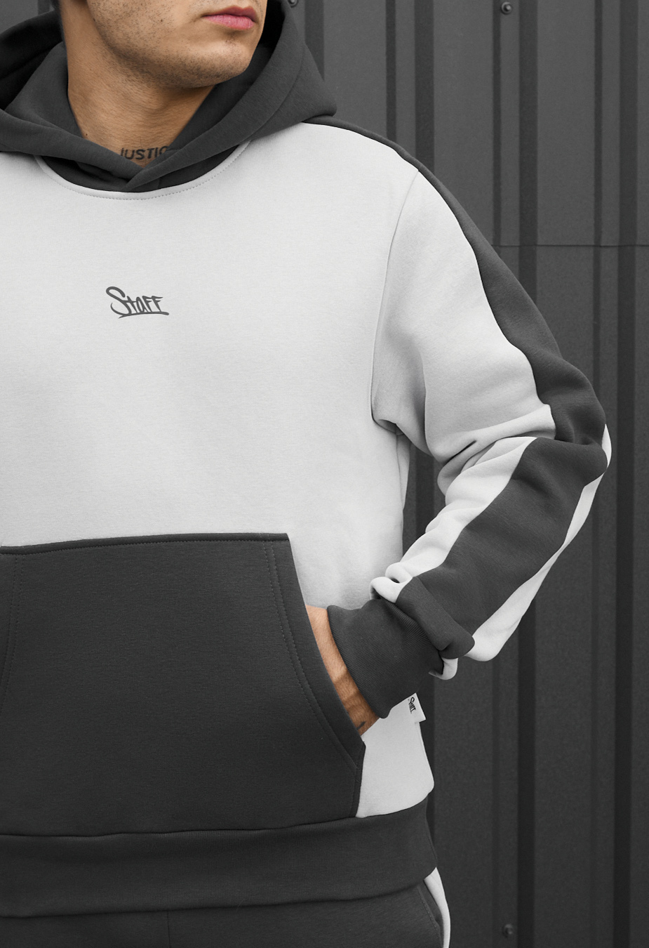 Dres Staff cor dark gray & light gray fleece