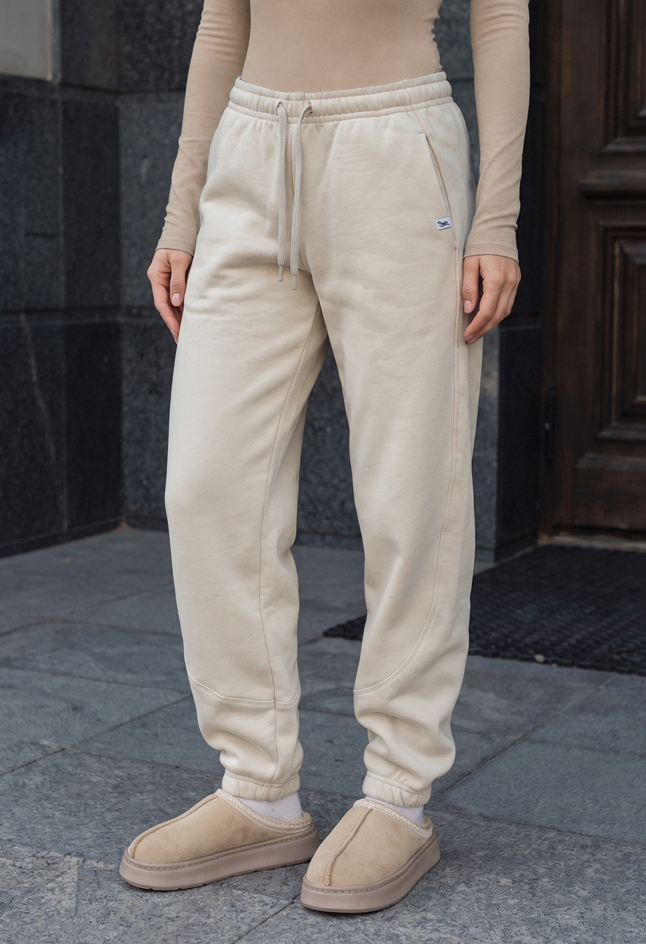 Spodnie dresowe Staff of beige fleece