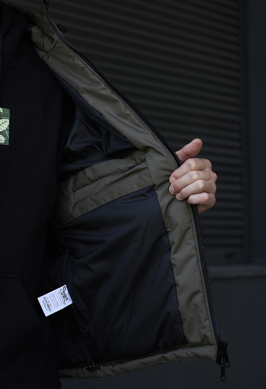 Kurtka zimowa Staff br dark khaki logo