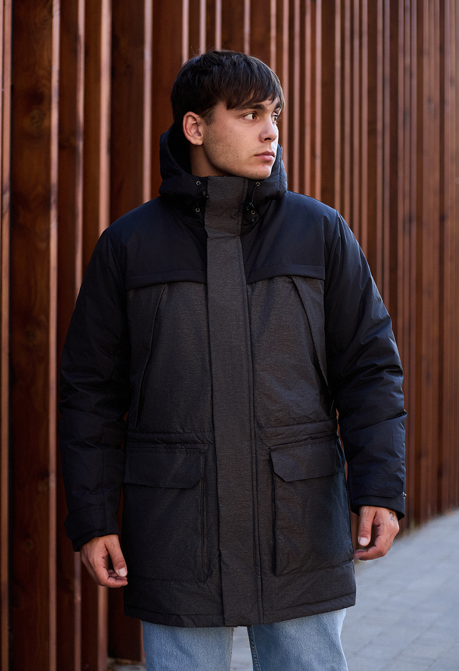 Parka zimowa Staff to black & graphite