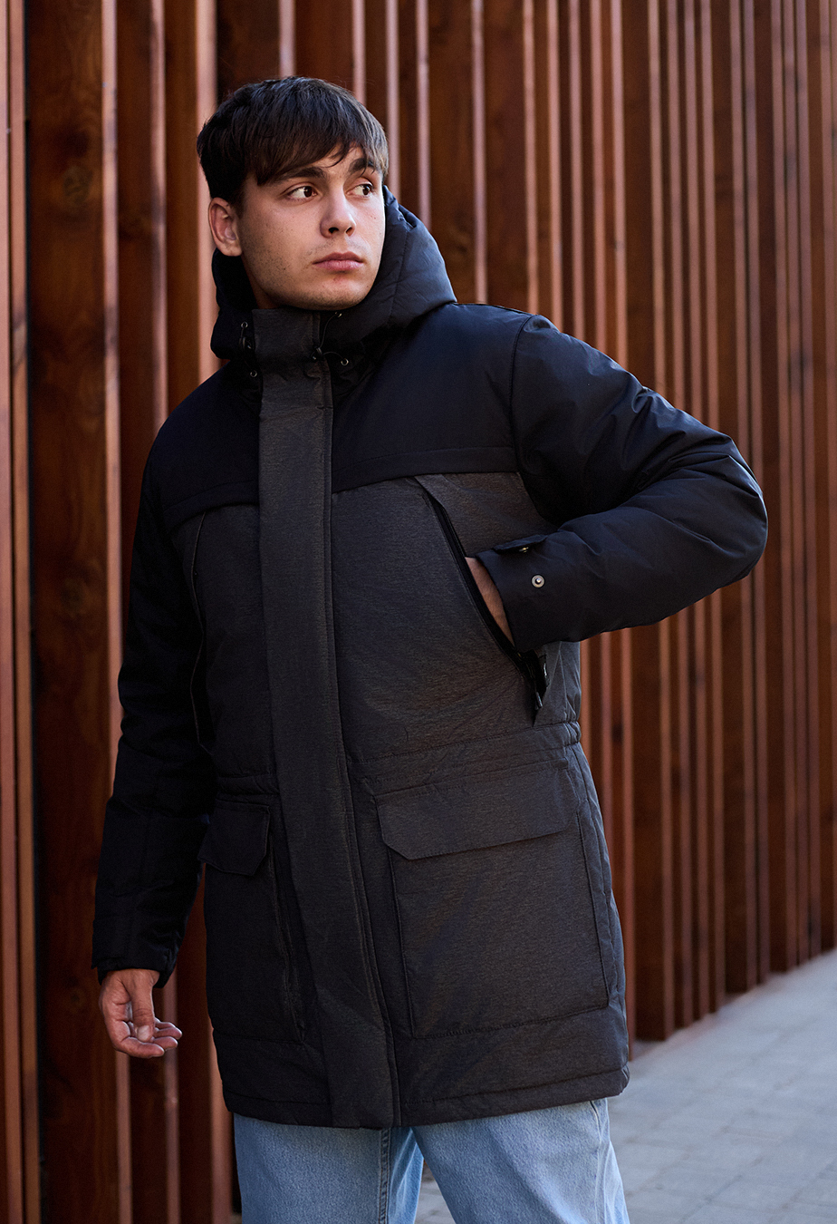 Parka zimowa Staff to black & graphite