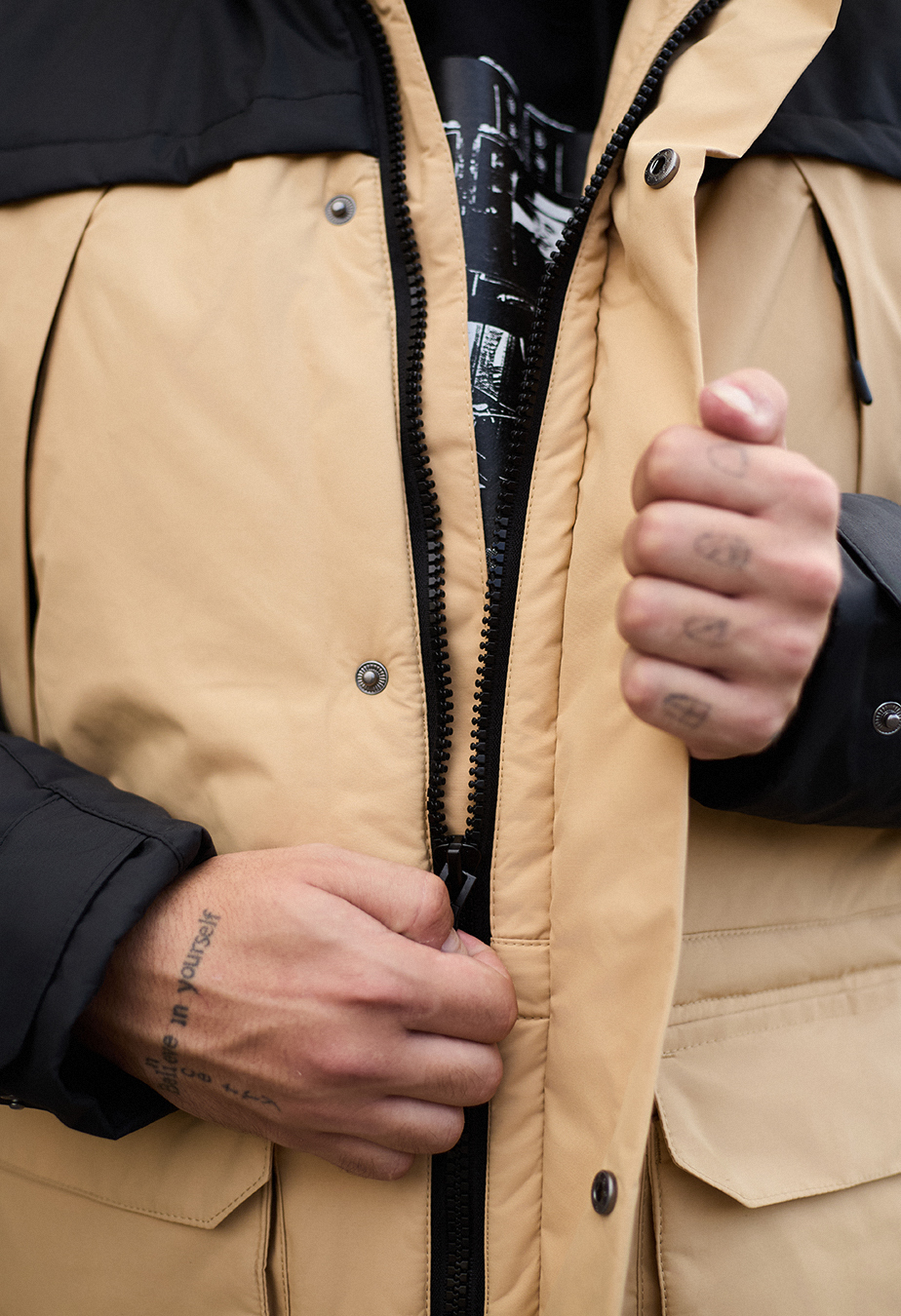 Parka zimowa Staff to black & beige