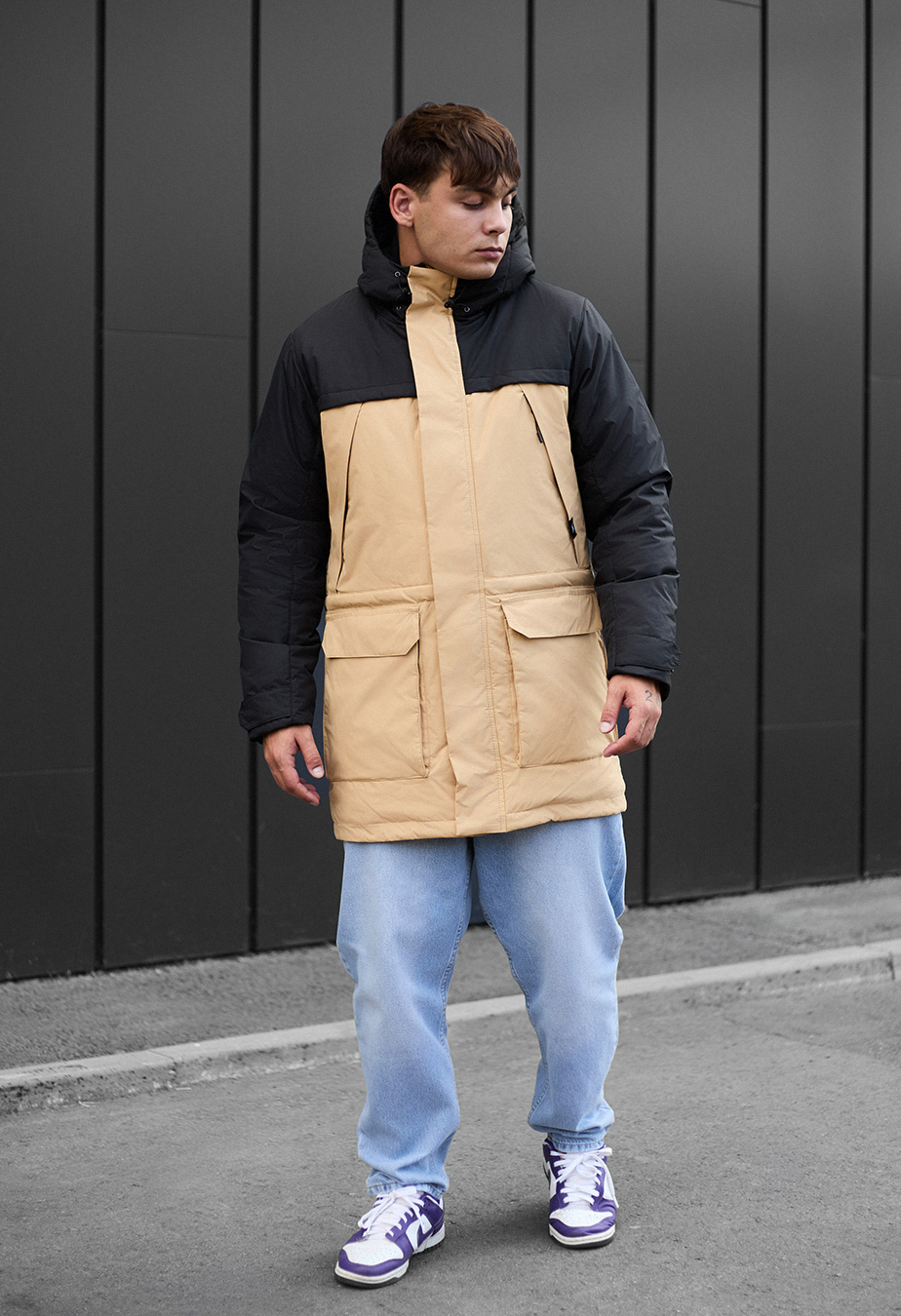 Parka zimowa Staff to black & beige