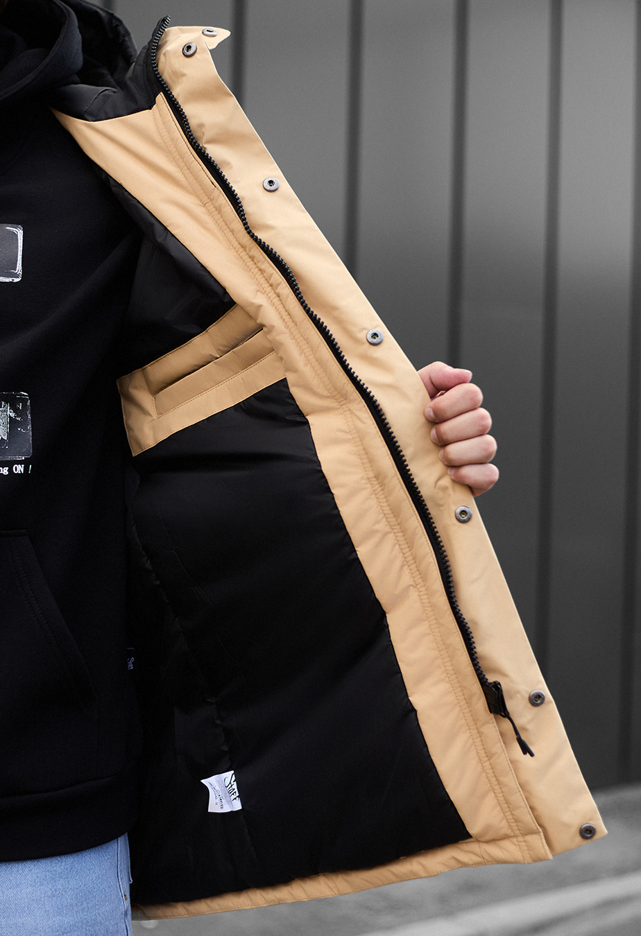 Parka zimowa Staff to black & beige