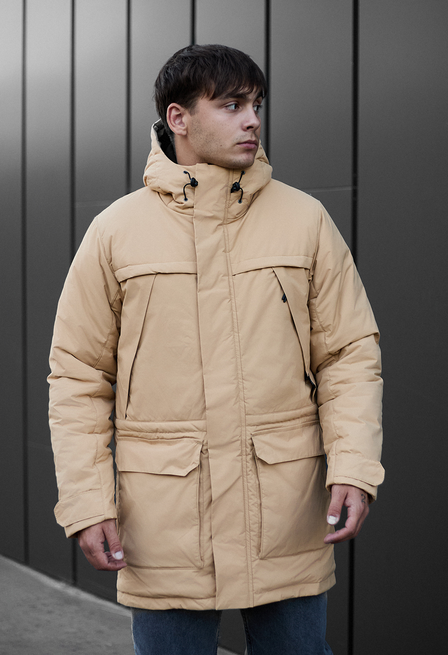 Parka zimowa Staff to beige