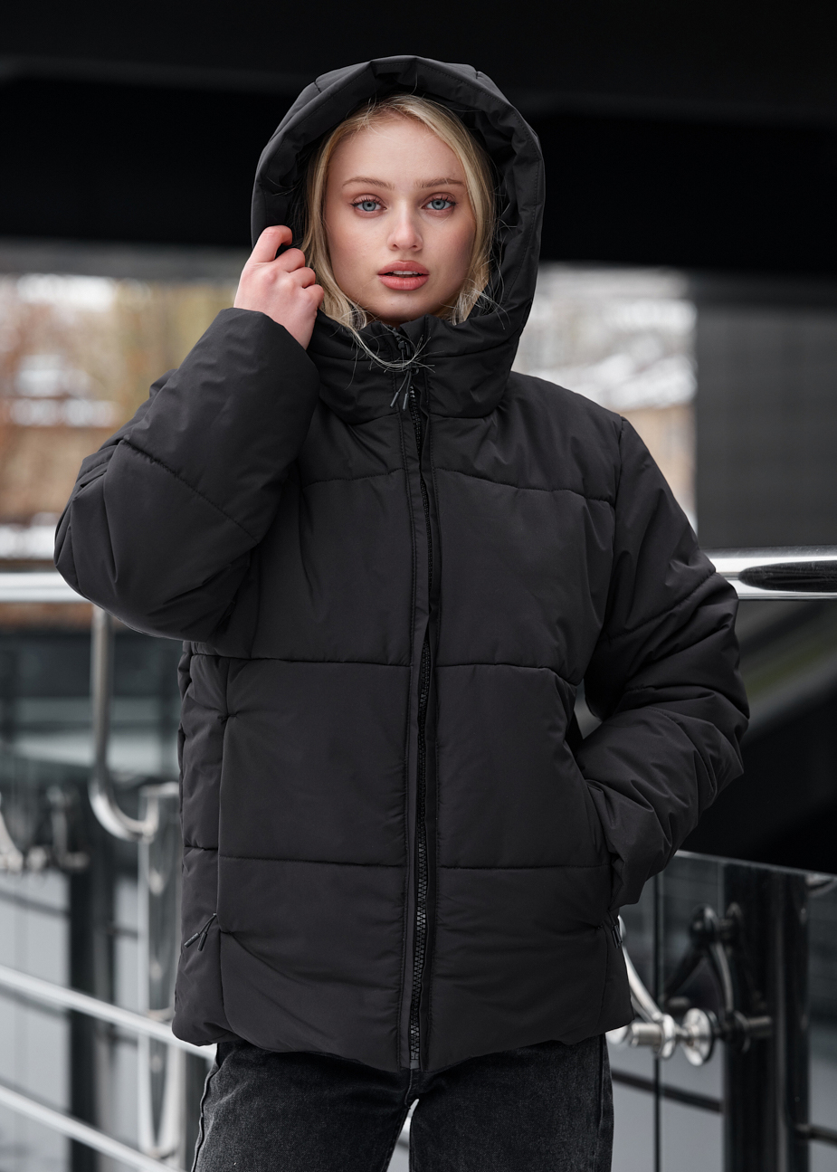 Damska kurtka zimowa Staff tr black oversize