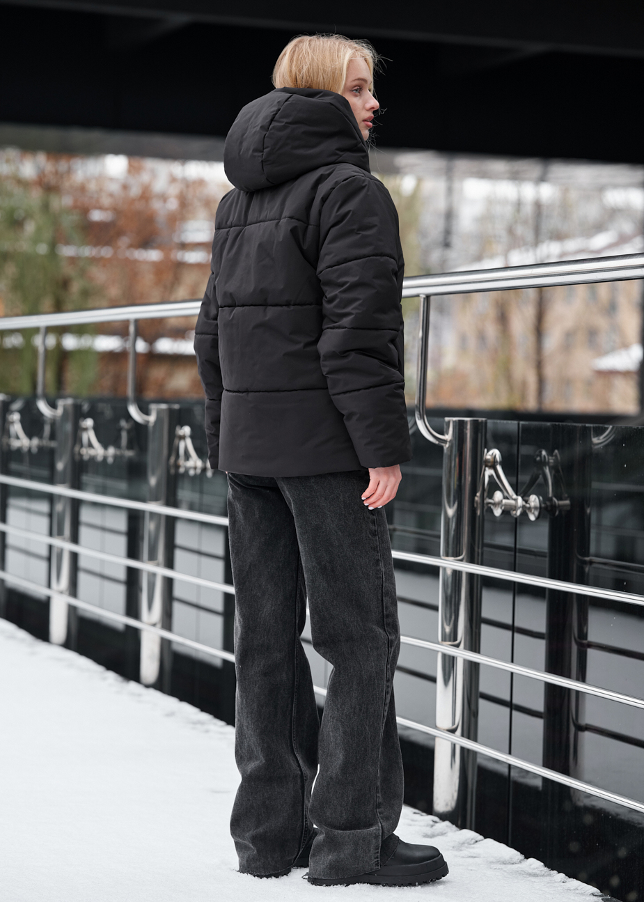 Damska kurtka zimowa Staff tr black oversize