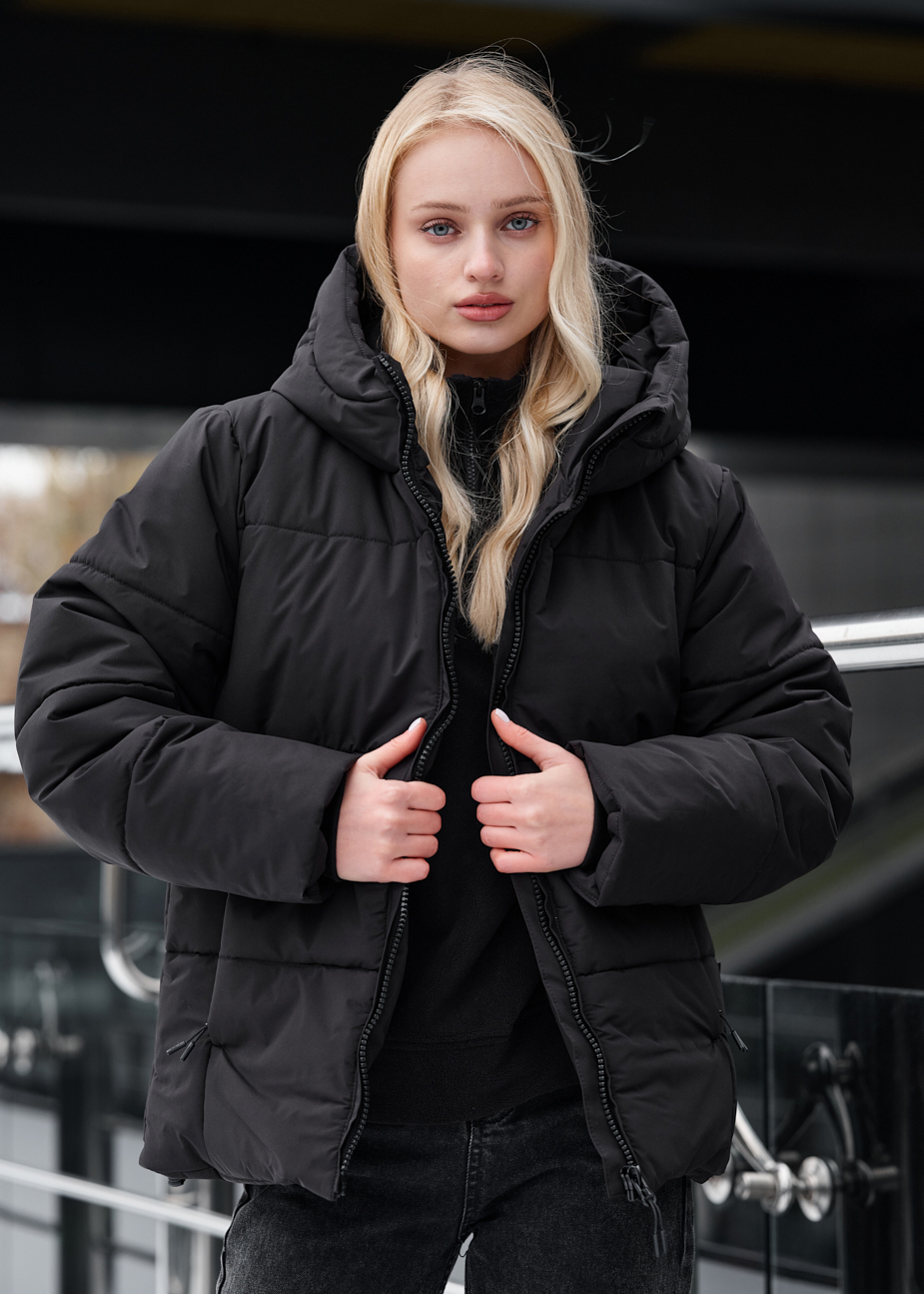 Damska kurtka zimowa Staff tr black oversize