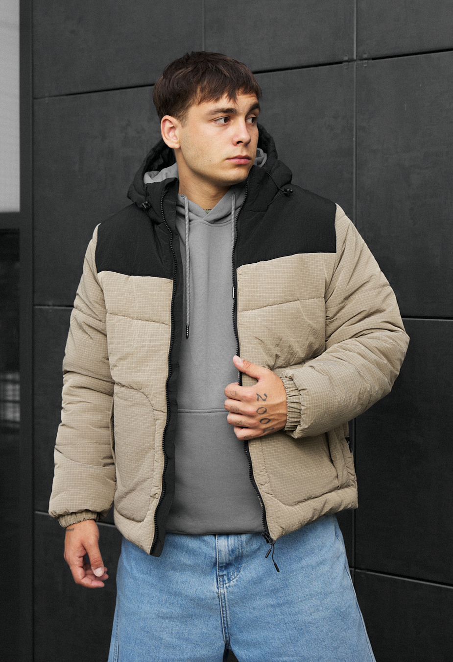 Kurtka Staff loxx light brown & black