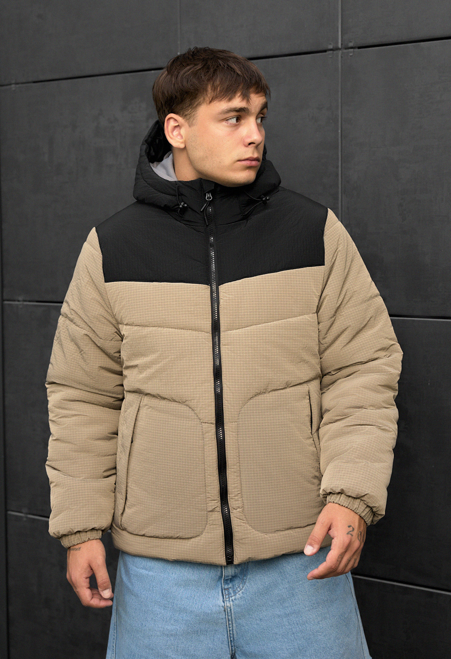Kurtka Staff loxx light brown & black