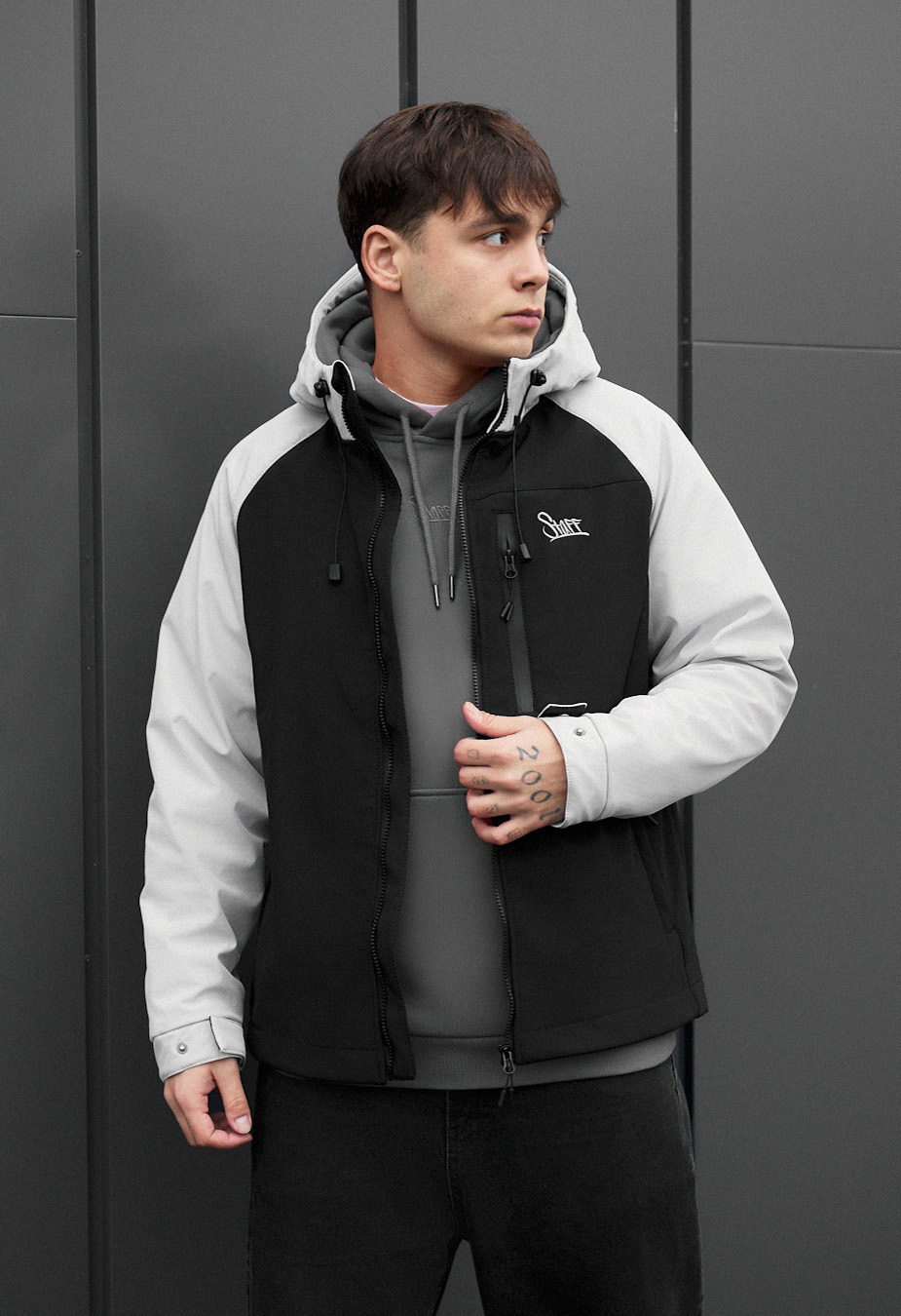 Kurtka soft shell Staff nexa black & light gray