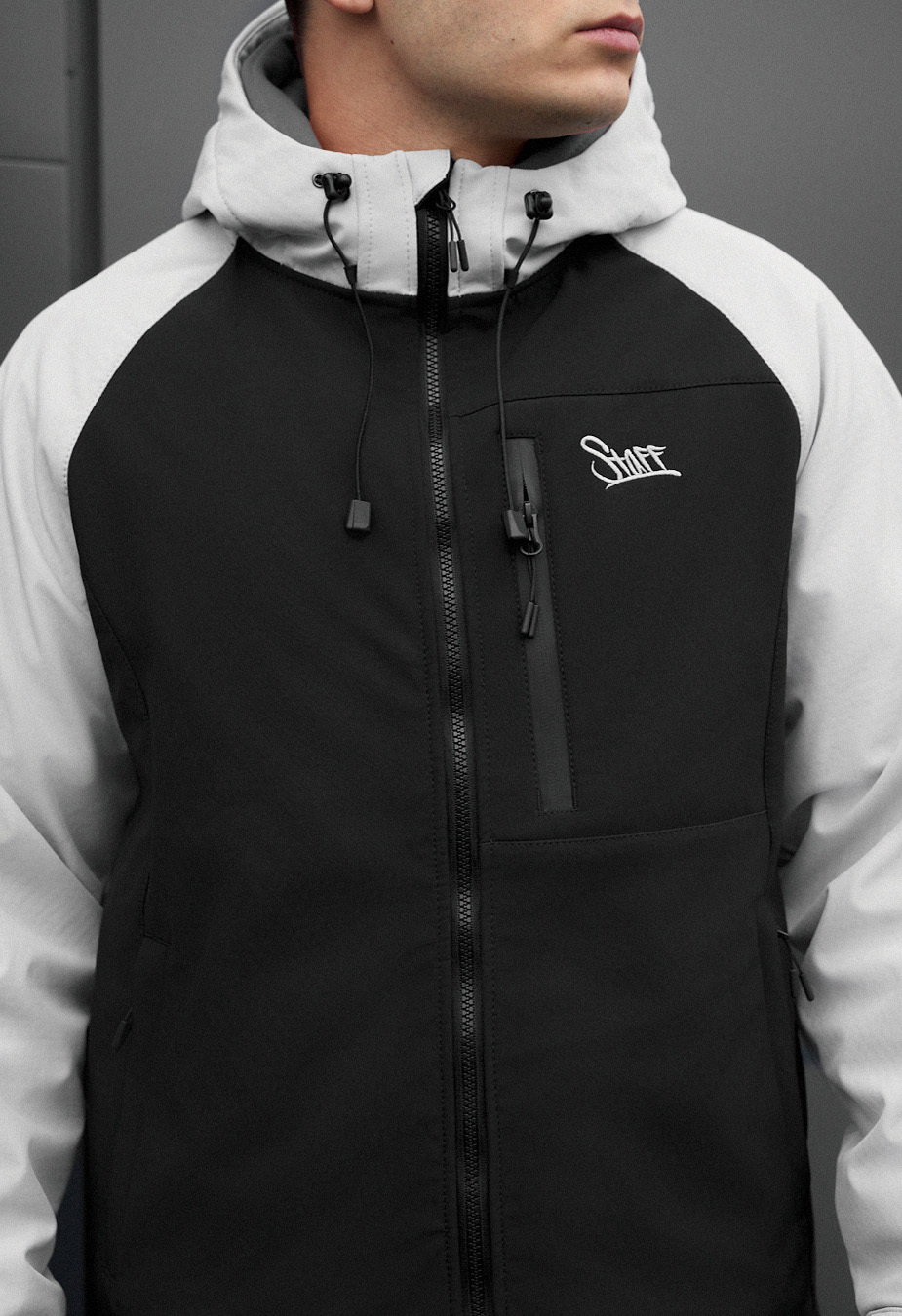 Kurtka soft shell Staff nexa black & light gray