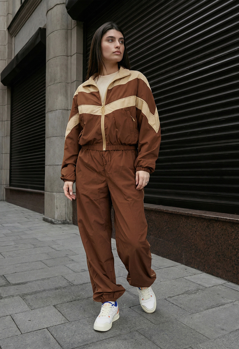 Dres Staff sim brown & beige oversize