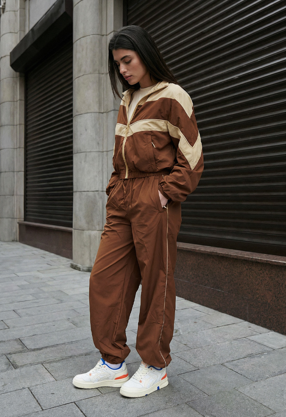 Dres Staff sim brown & beige oversize