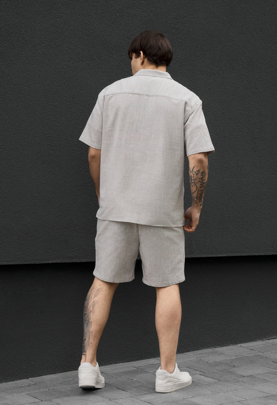 Komplet koszula + spodenki Staff ind light gray
