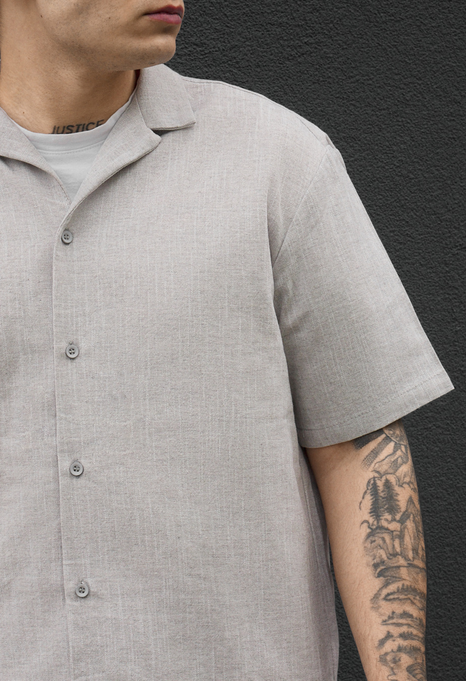 Komplet koszula + spodenki Staff ind light gray