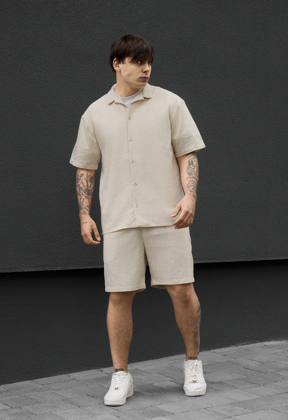 Komplet koszula + spodenki Staff ind beige