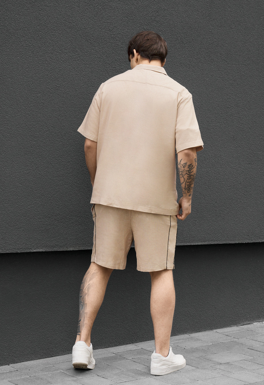 Komplet koszula + spodenki Staff yah beige