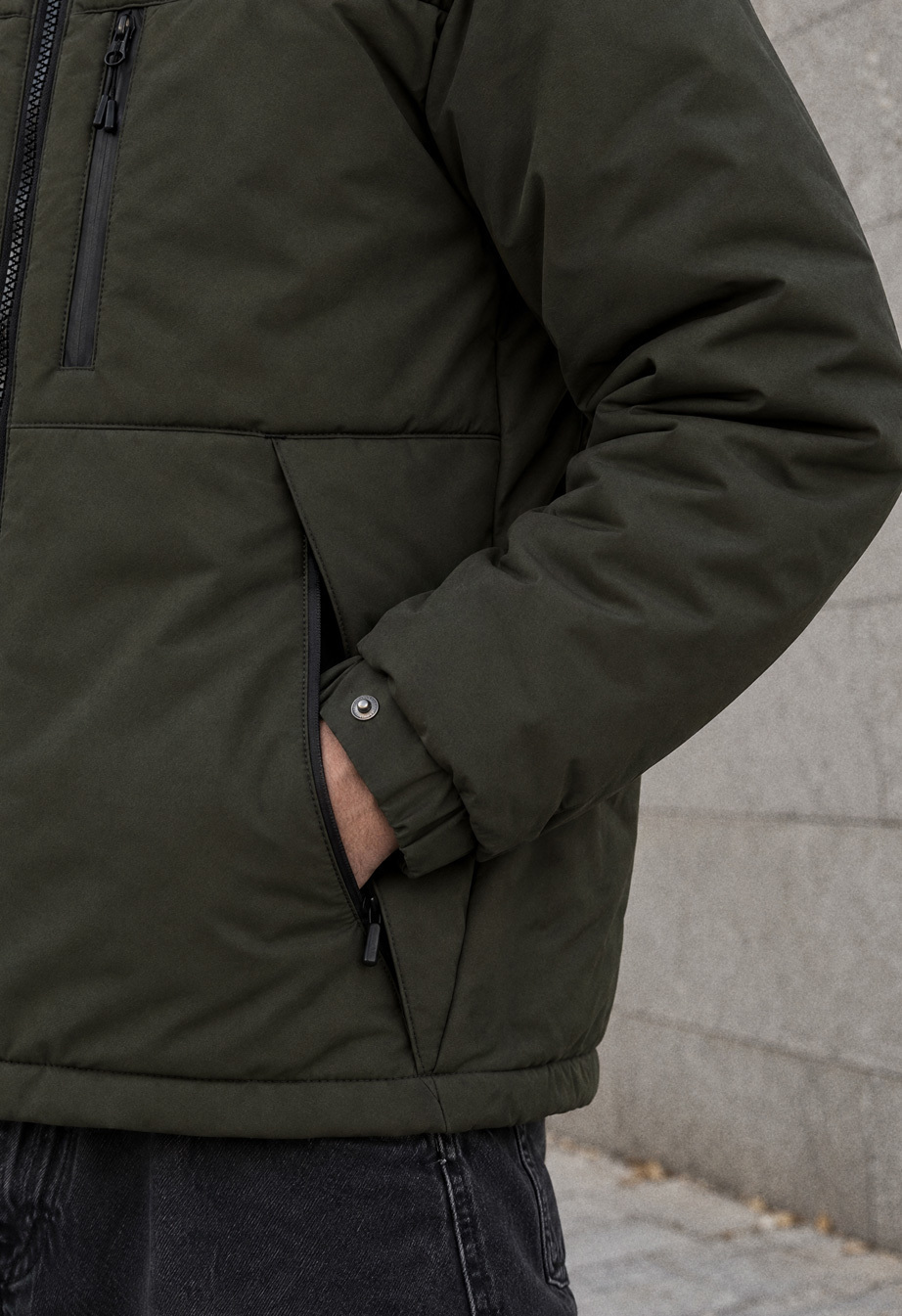 Kurtka zimowa Staff  br khaki logo