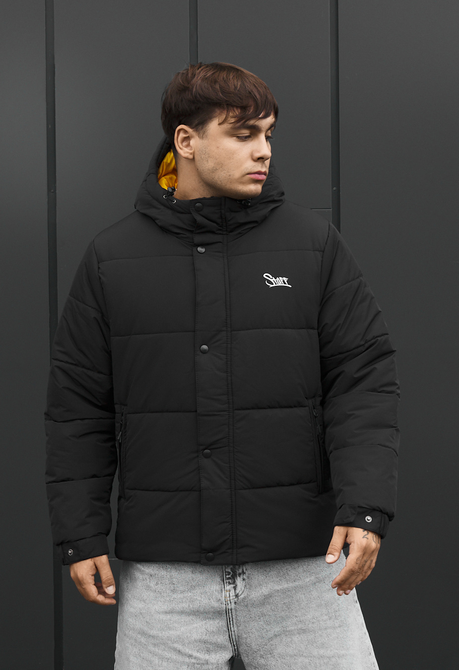 Kurtka zimowa Staff mu logo black