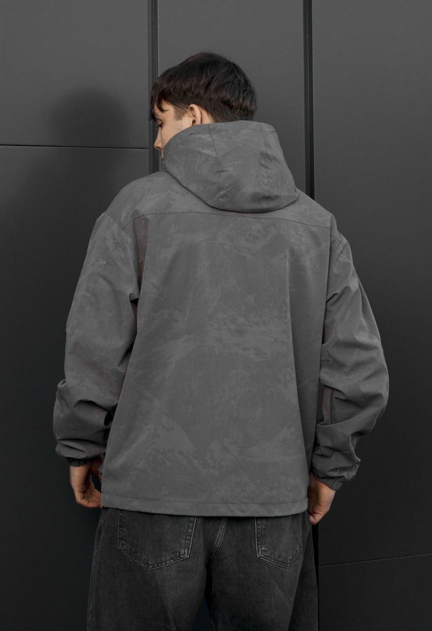 Wiatrówka Staff x Husll camo gray logo reflective