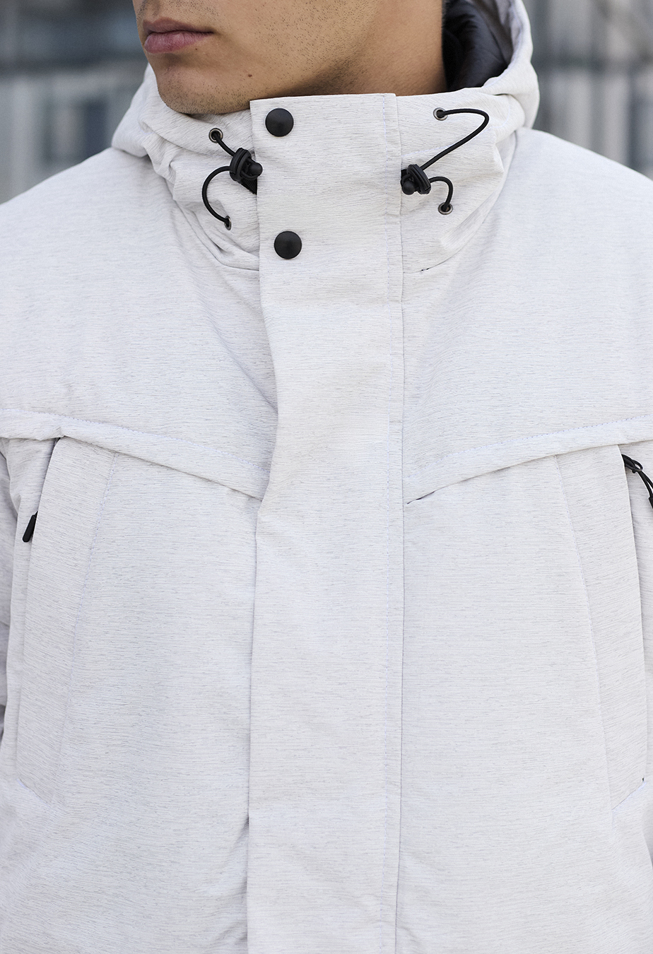 Parka zimowa Staff st white melange