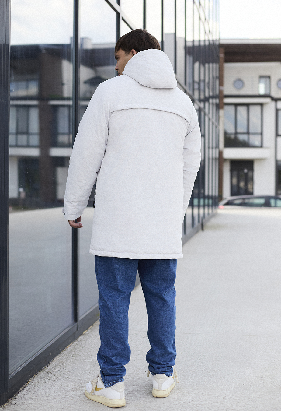 Parka zimowa Staff st white melange