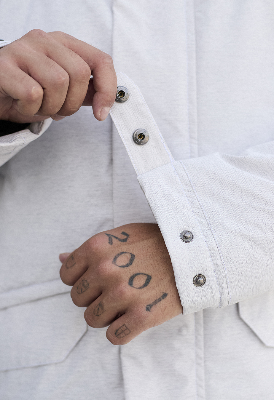 Parka zimowa Staff st white melange