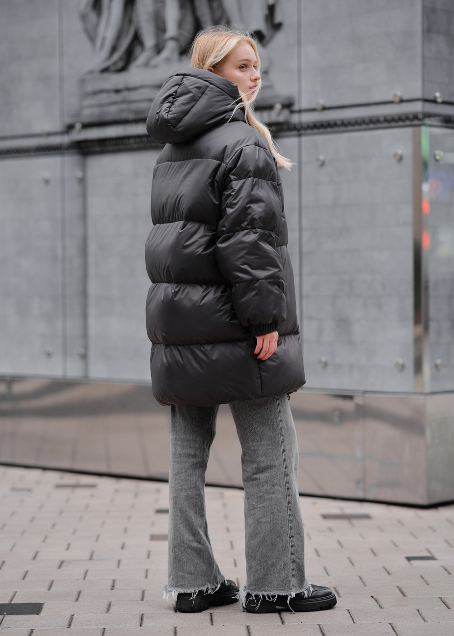 Damska kurtka zimowa Staff re dark gray