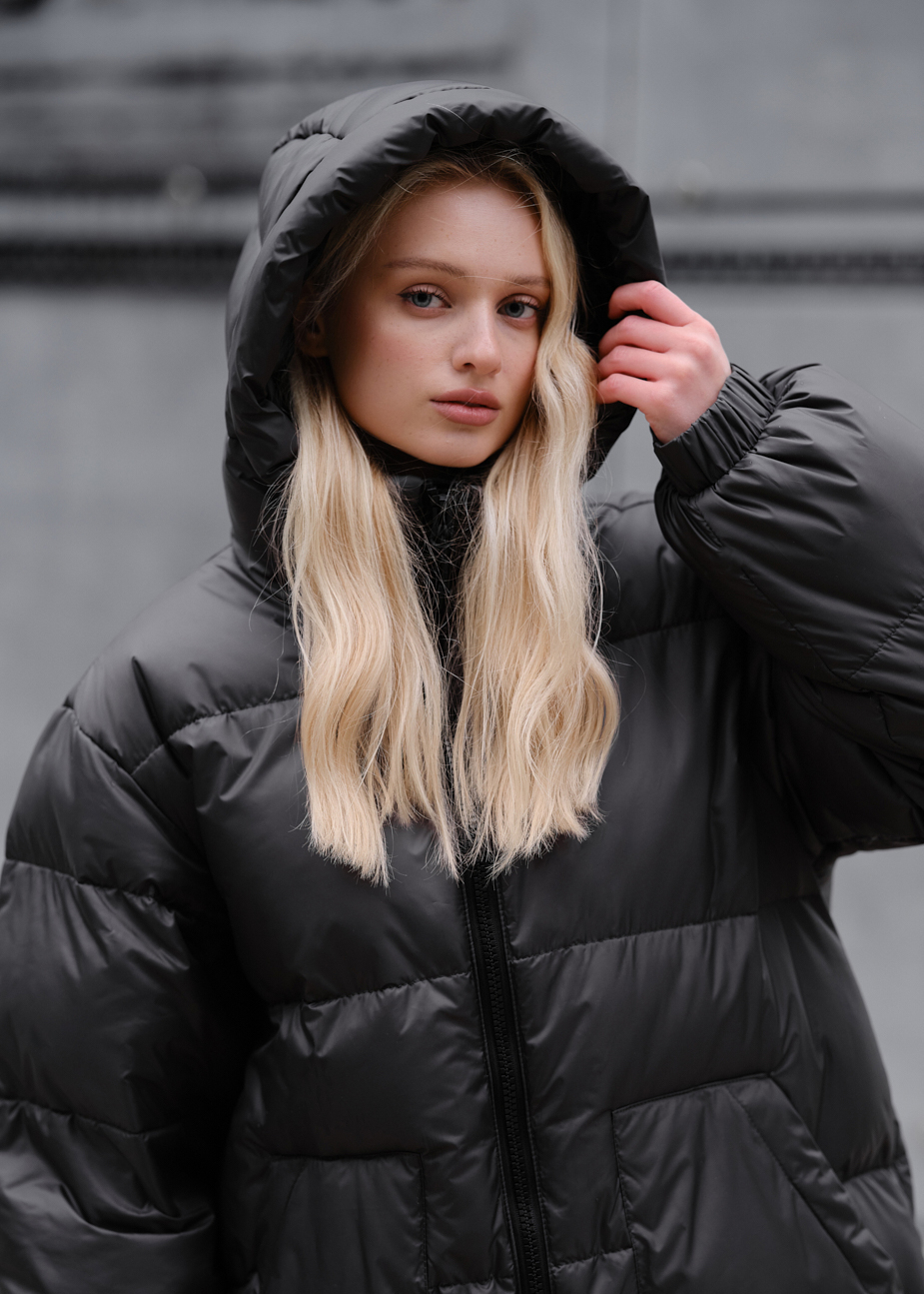 Damska kurtka zimowa Staff re dark gray