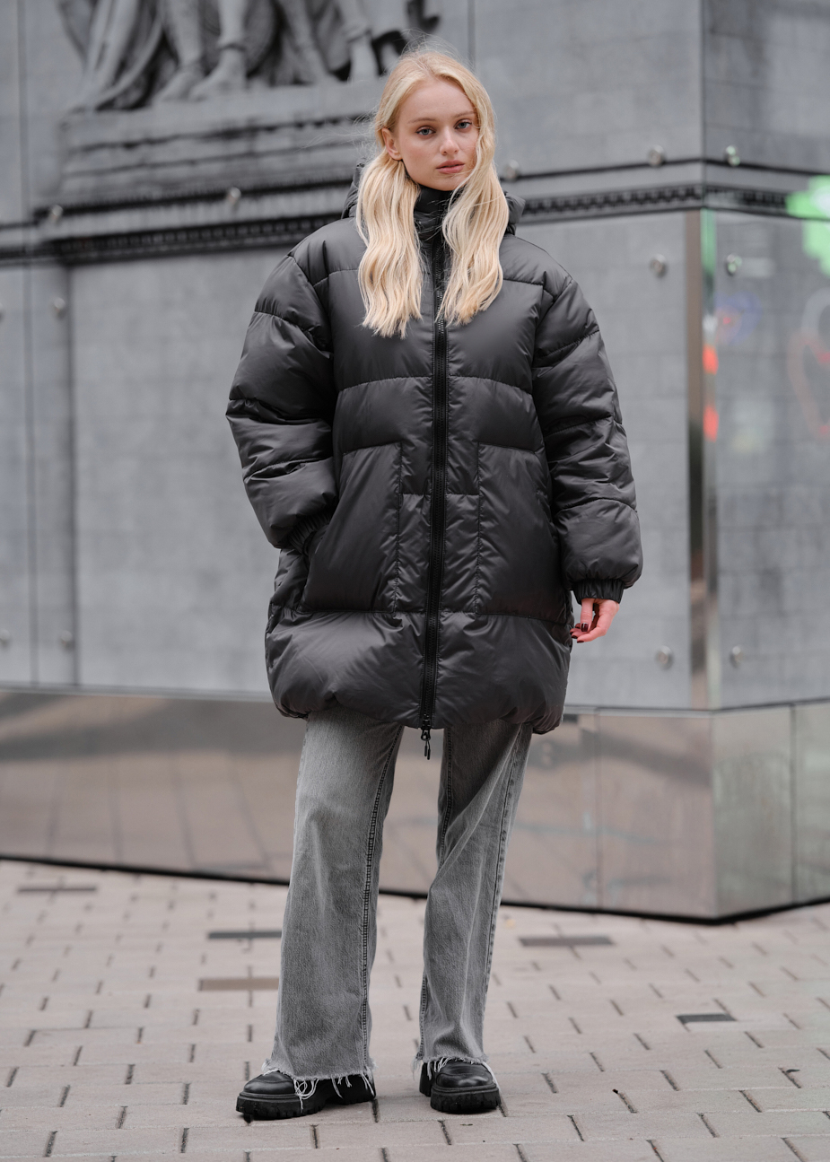 Damska kurtka zimowa Staff re dark gray