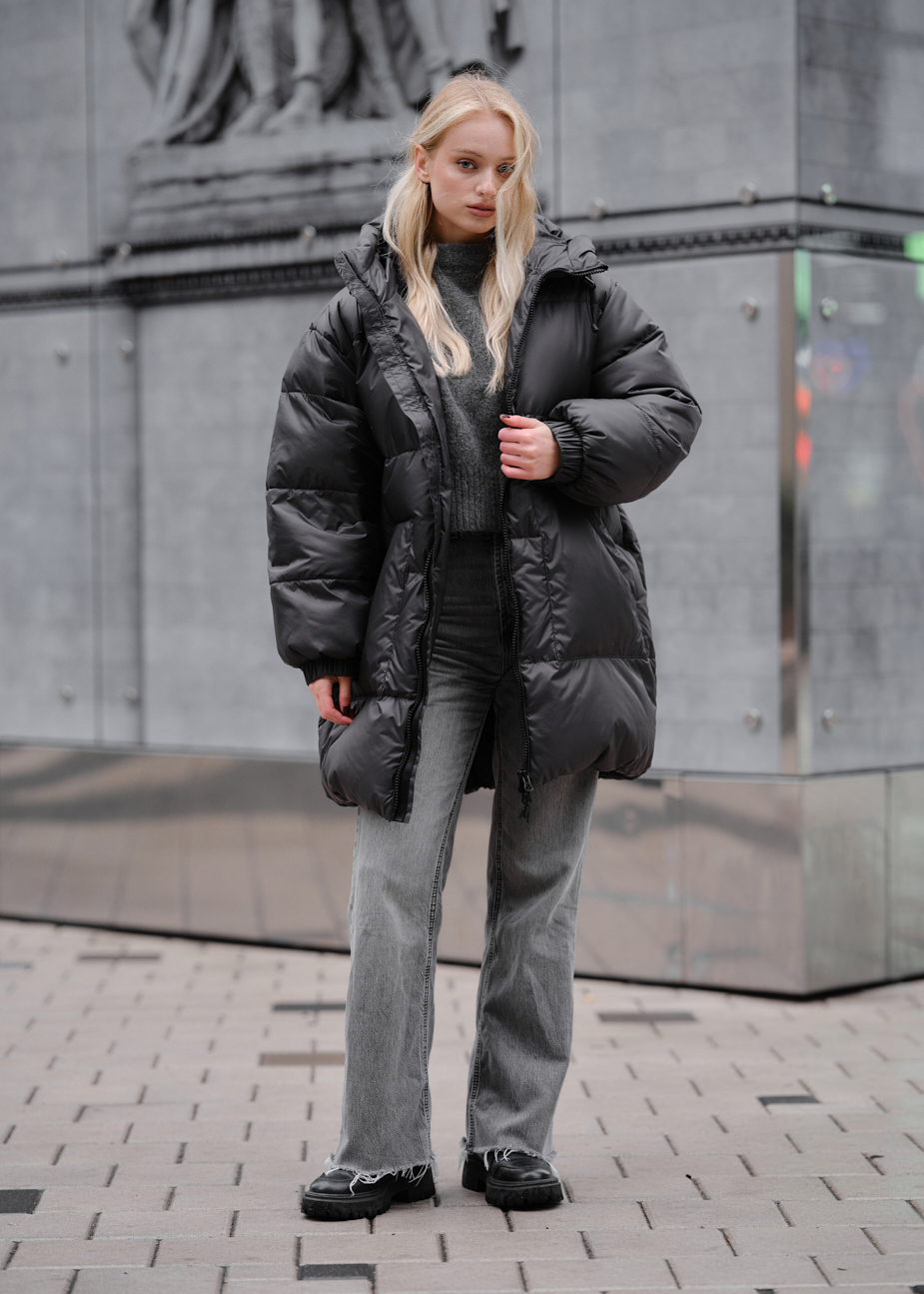 Damska kurtka zimowa Staff re dark gray