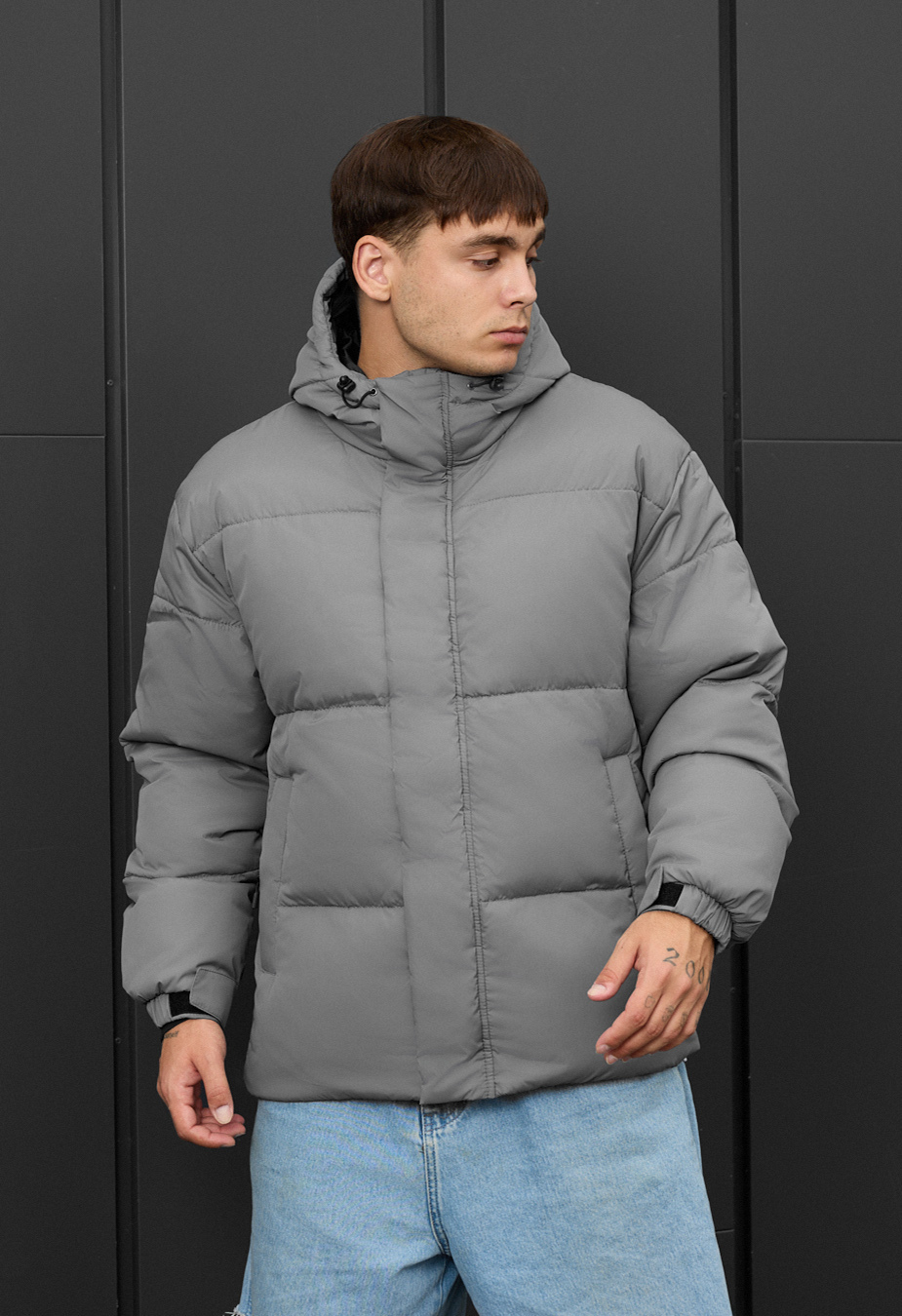 Kurtka zimowa Staff zyne gray oversize