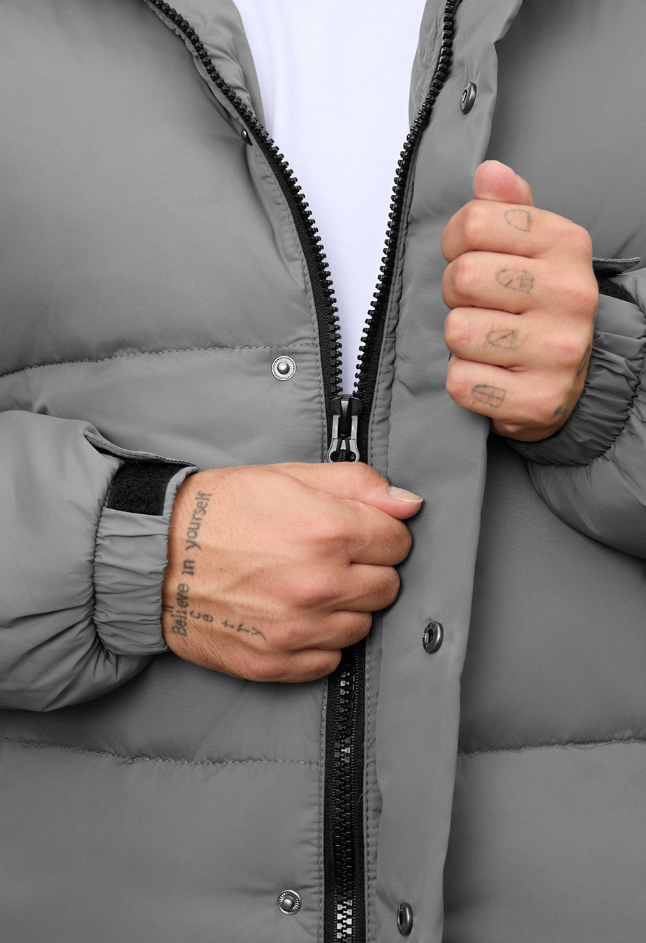 Kurtka zimowa Staff zyne gray oversize