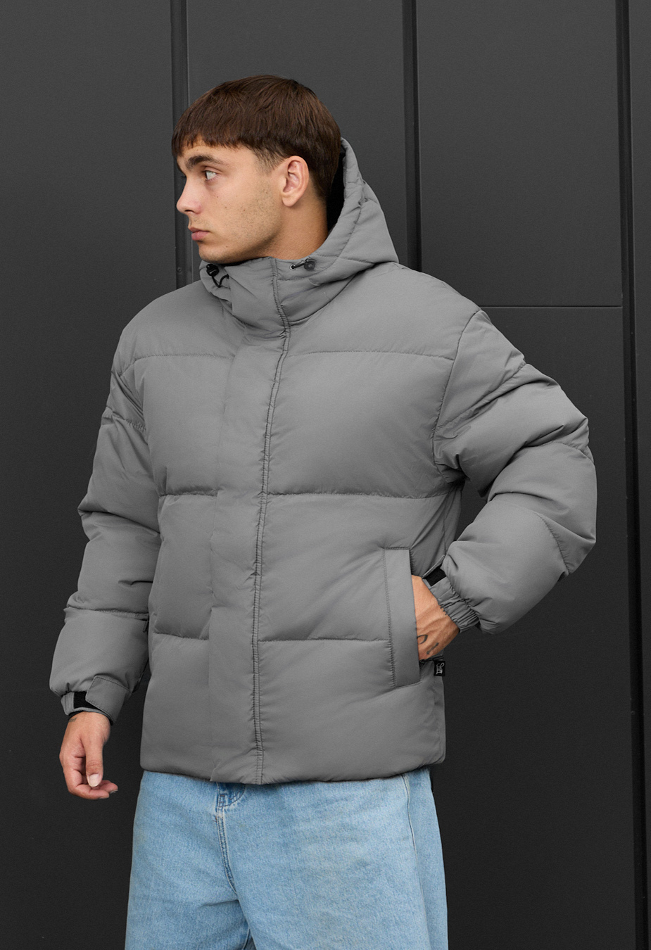 Kurtka zimowa Staff zyne gray oversize
