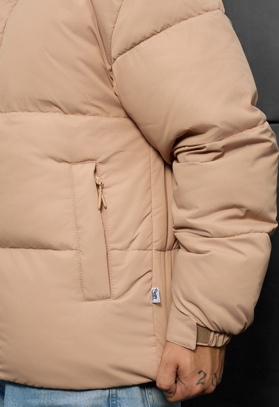 Kurtka zimowa Staff zyne beige oversize