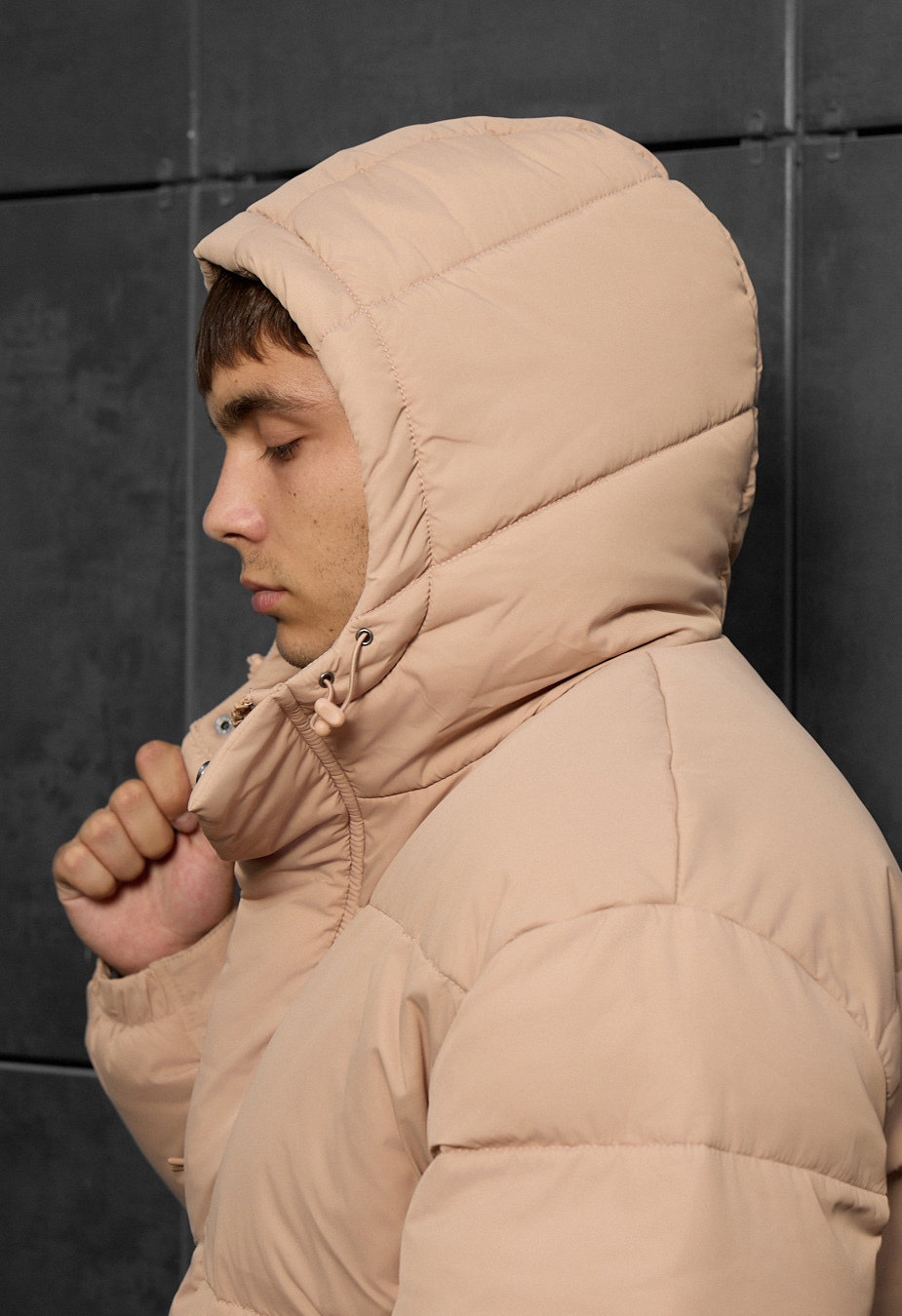 Kurtka zimowa Staff zyne beige oversize