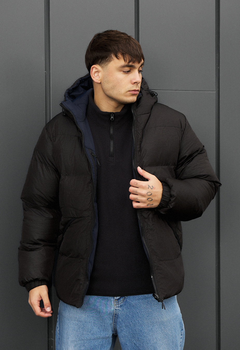 Dwustronna zimowa kurtka Staff rovx black & navy