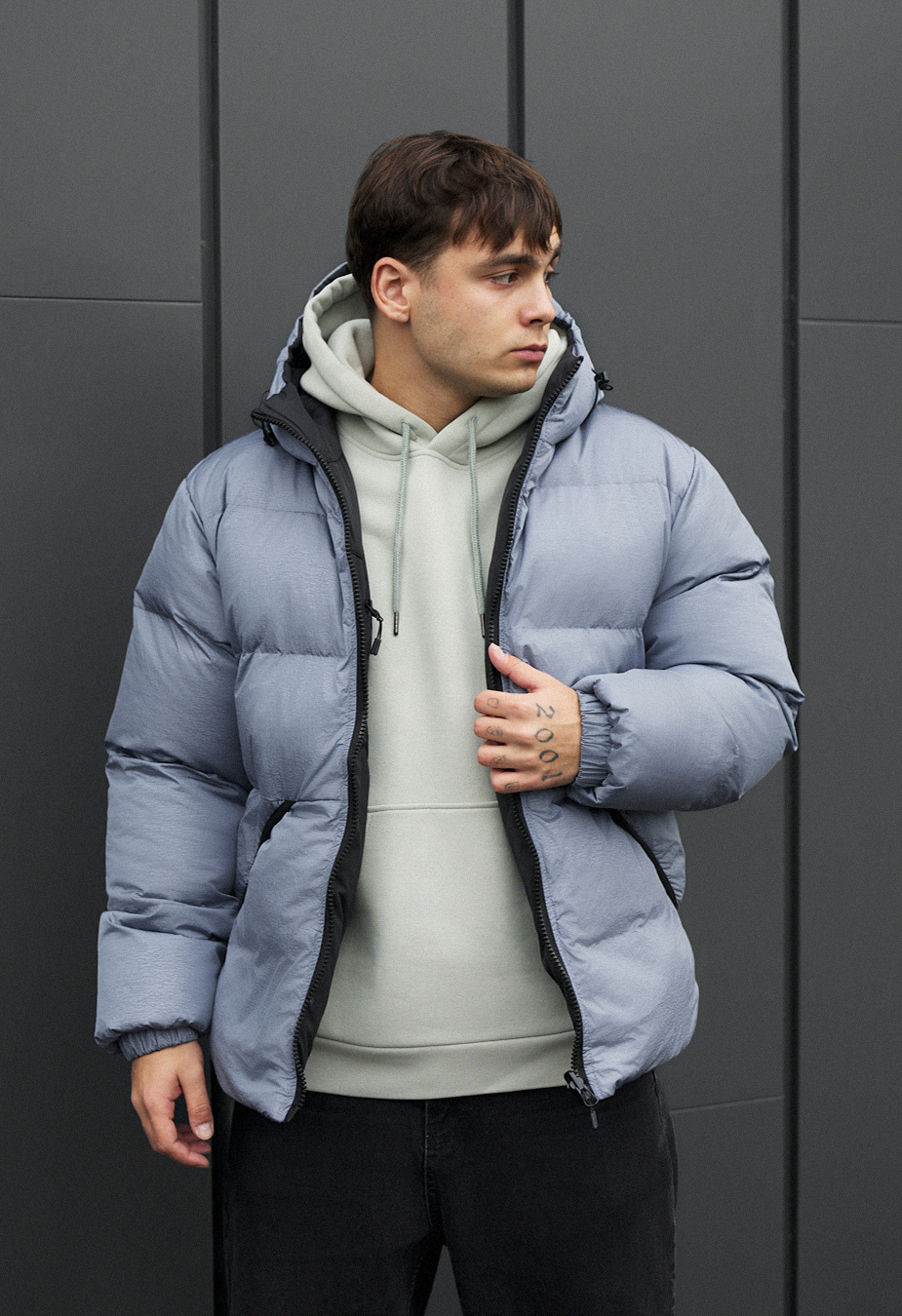 Kurtka zimowa dwustronna Staff rovx black & blue gray