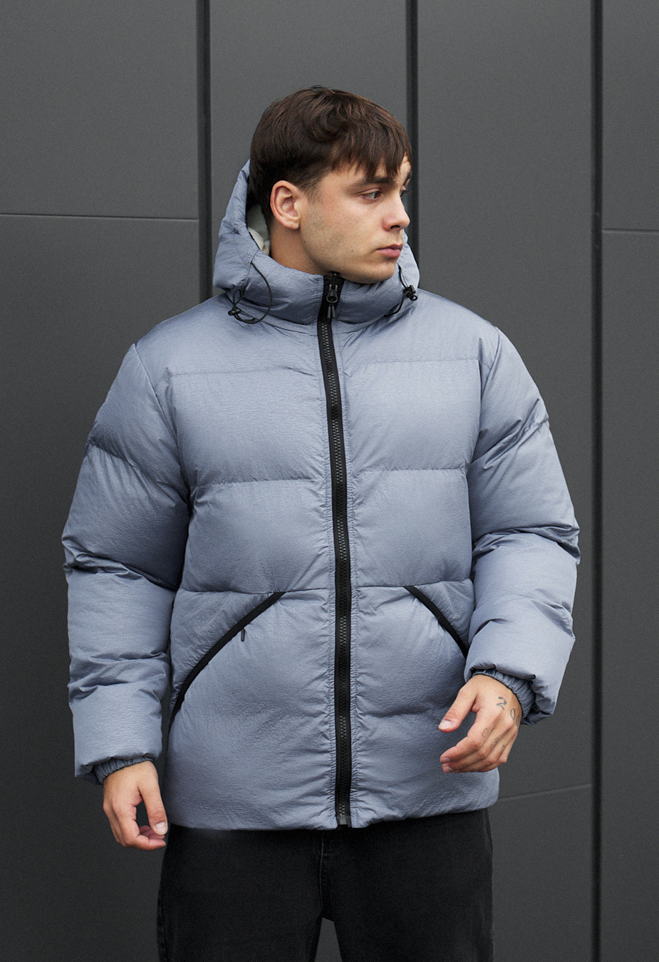 Kurtka zimowa dwustronna Staff rovx black & blue gray