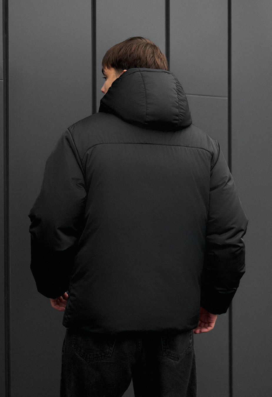 Kurtka zimowa dwustronna Staff rovx black & gray