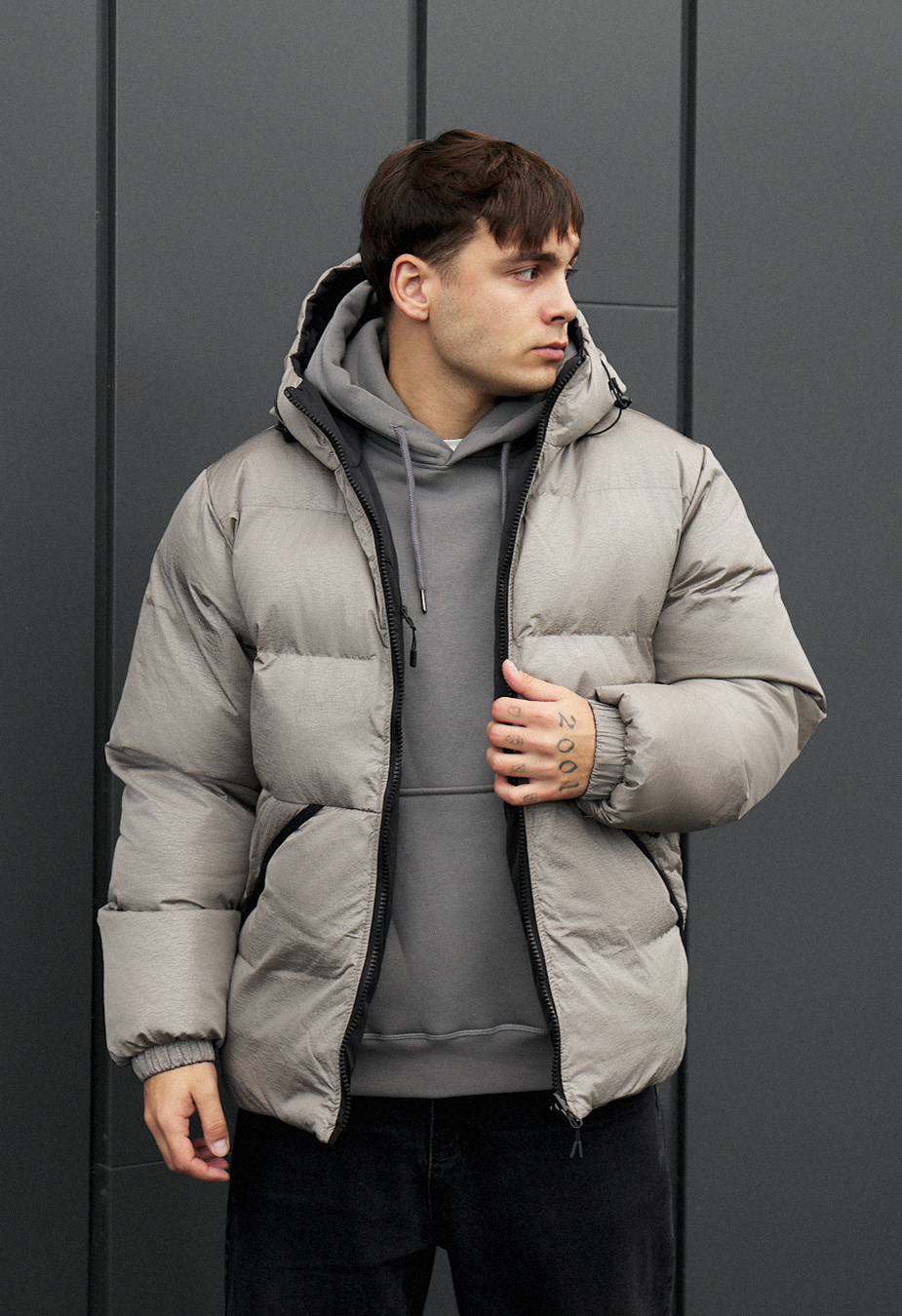 Kurtka zimowa dwustronna Staff rovx black & gray